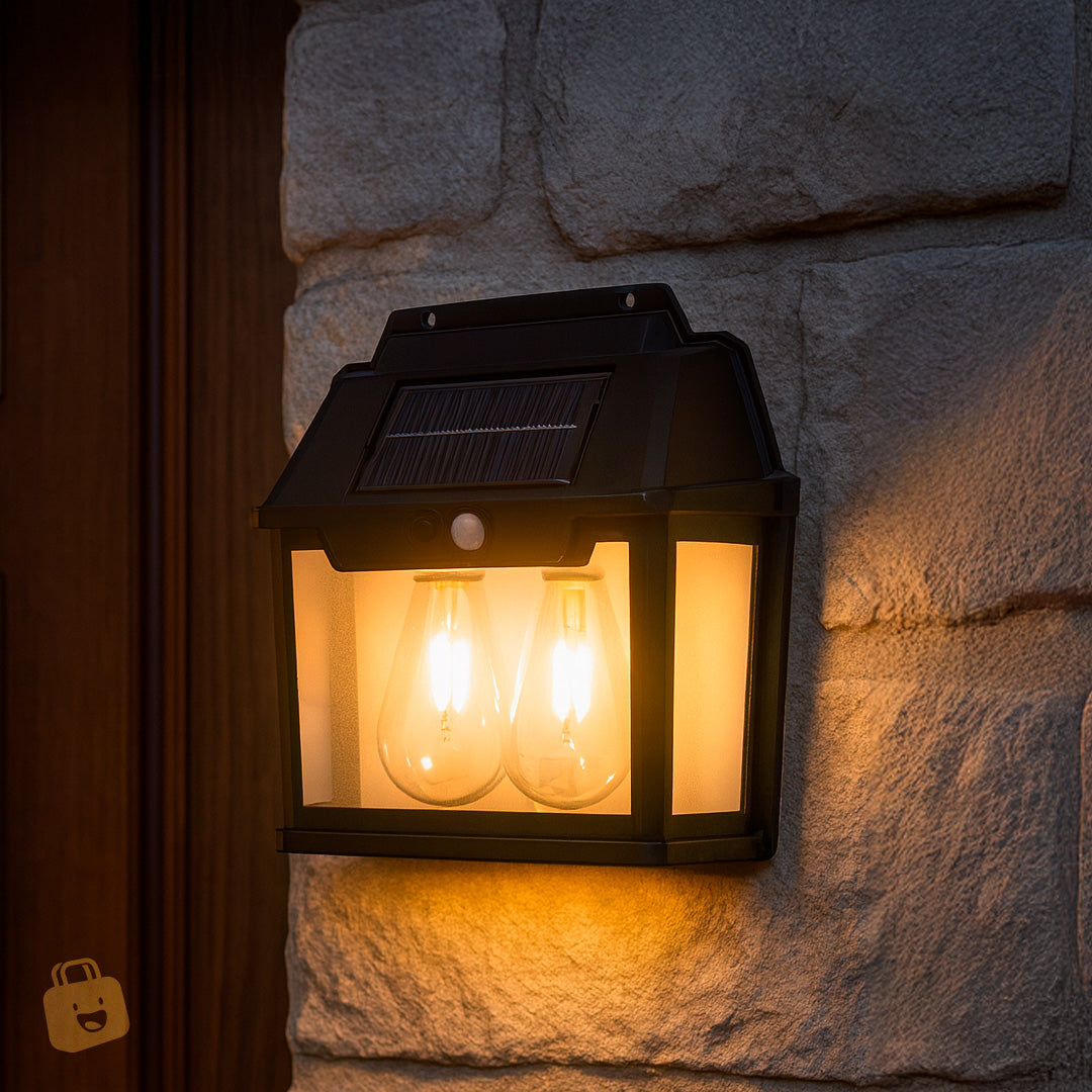 Lampara solar 2 Bombillos