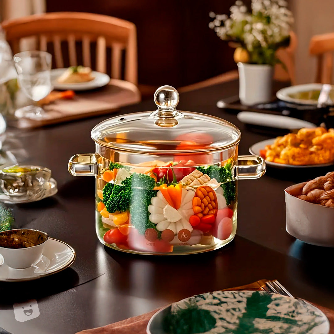 Olla de vidrio templado