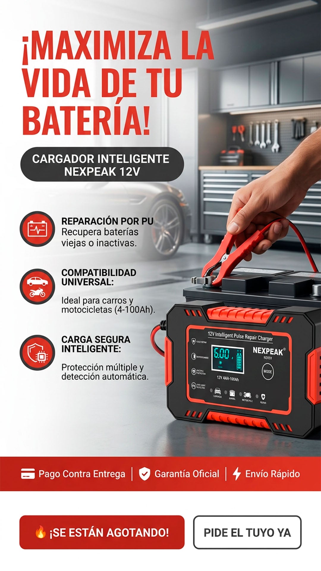 Cargador de bateria para vehiculos
