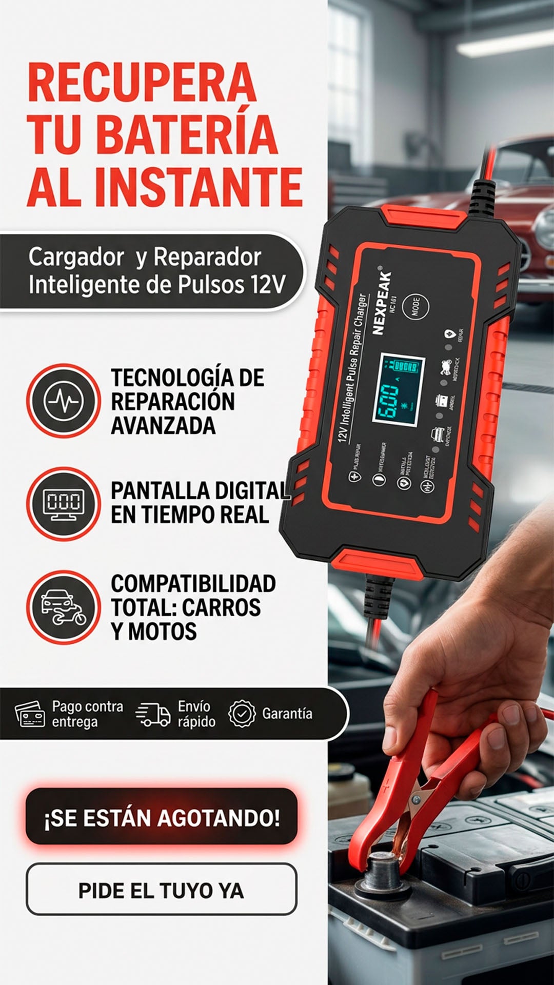 Cargador de bateria para vehiculos