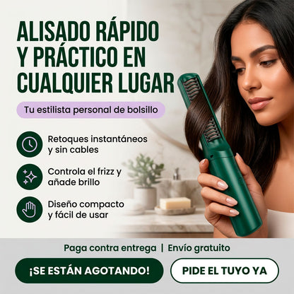 Peine alisador inalámbrico portátil