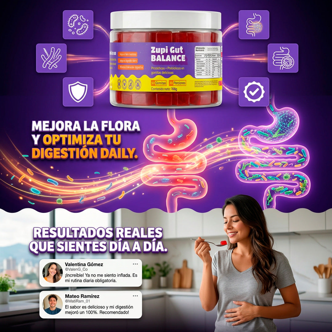 Gomas de probioticos y prebioticos Zupi