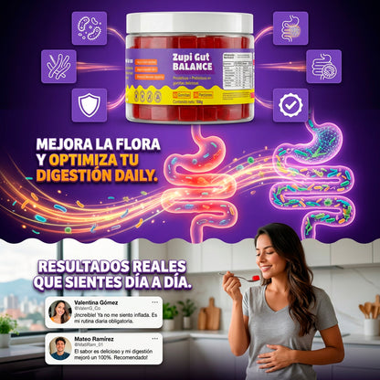 Gomas de probioticos y prebioticos Zupi