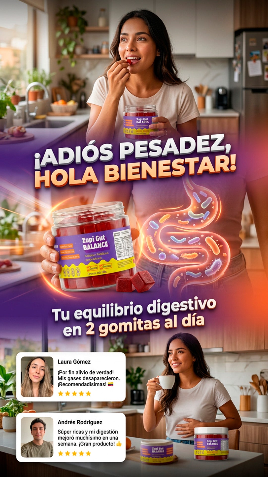 Gomas de probioticos y prebioticos Zupi