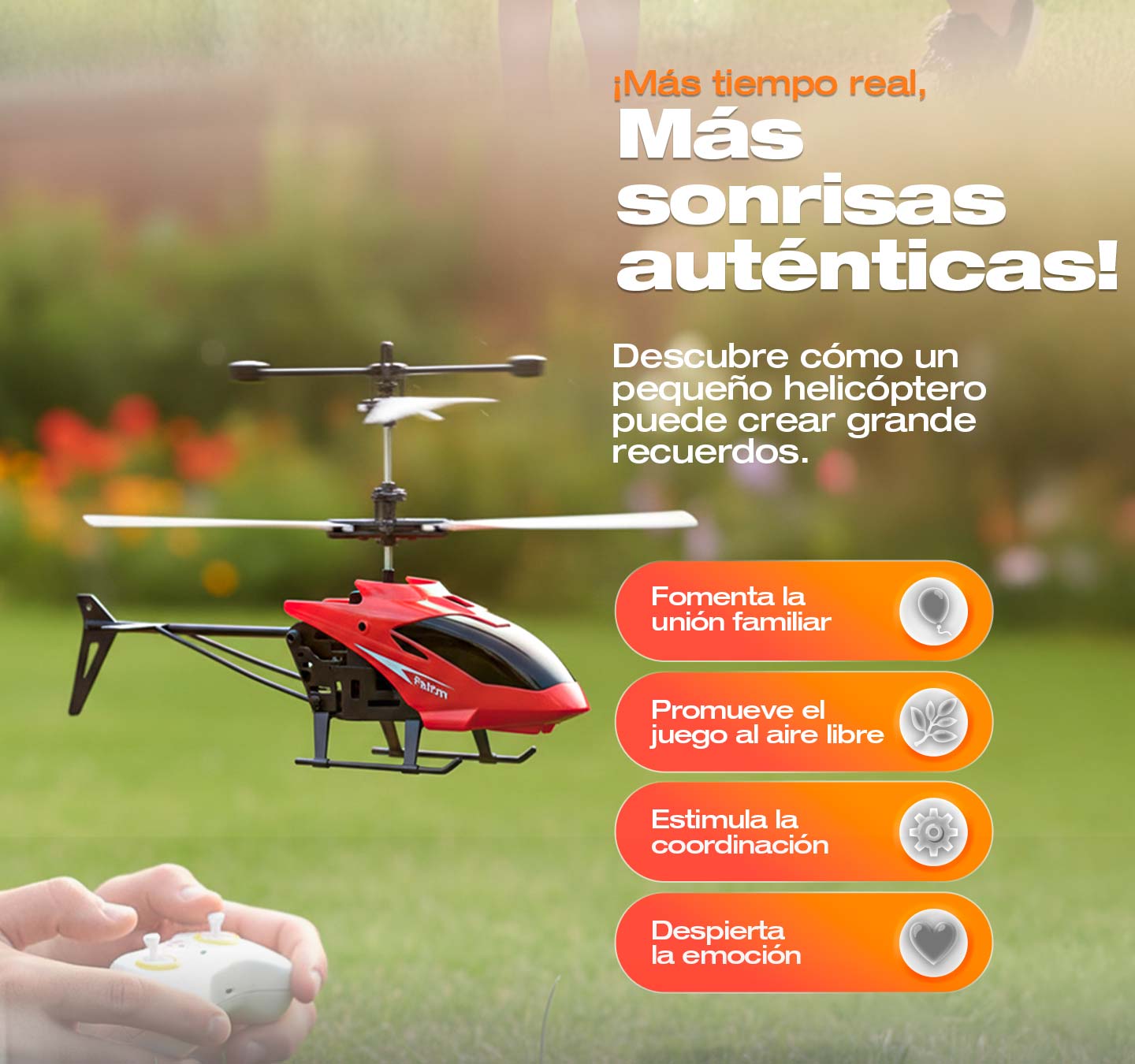 Helicoptero con control subida y bajada