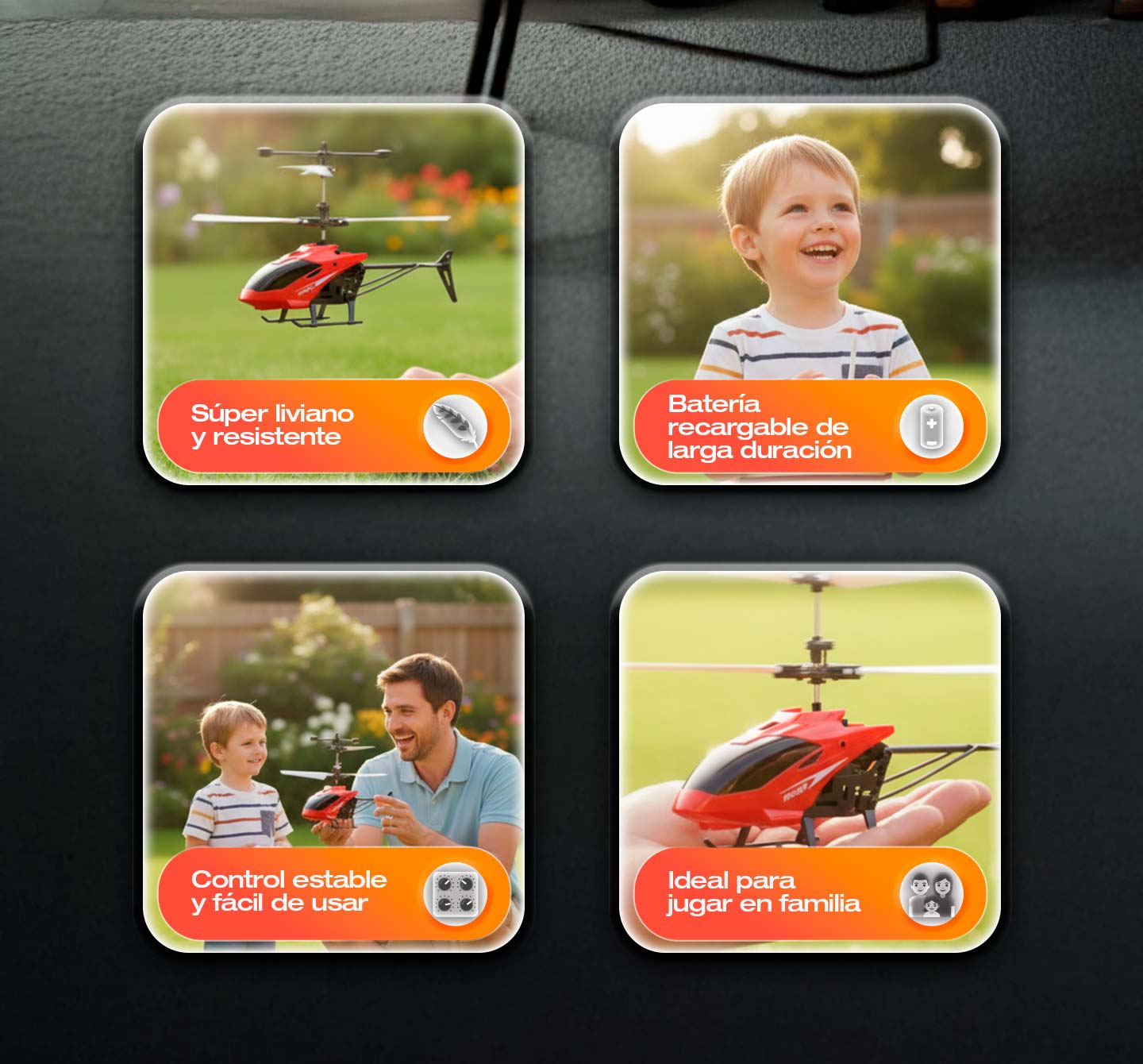 Helicoptero con control subida y bajada