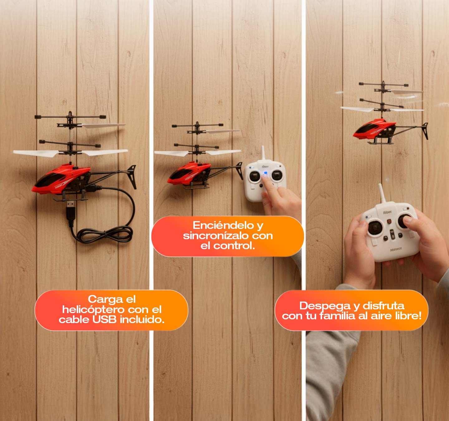 Helicoptero con control subida y bajada