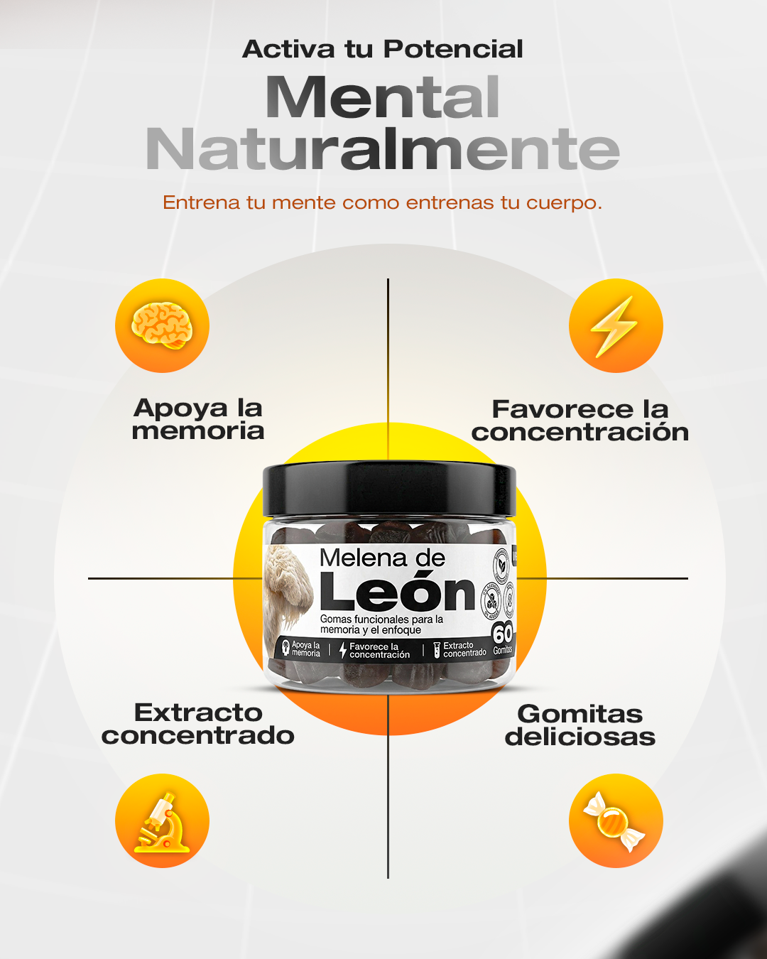 Gomas de melena de leon Zupi