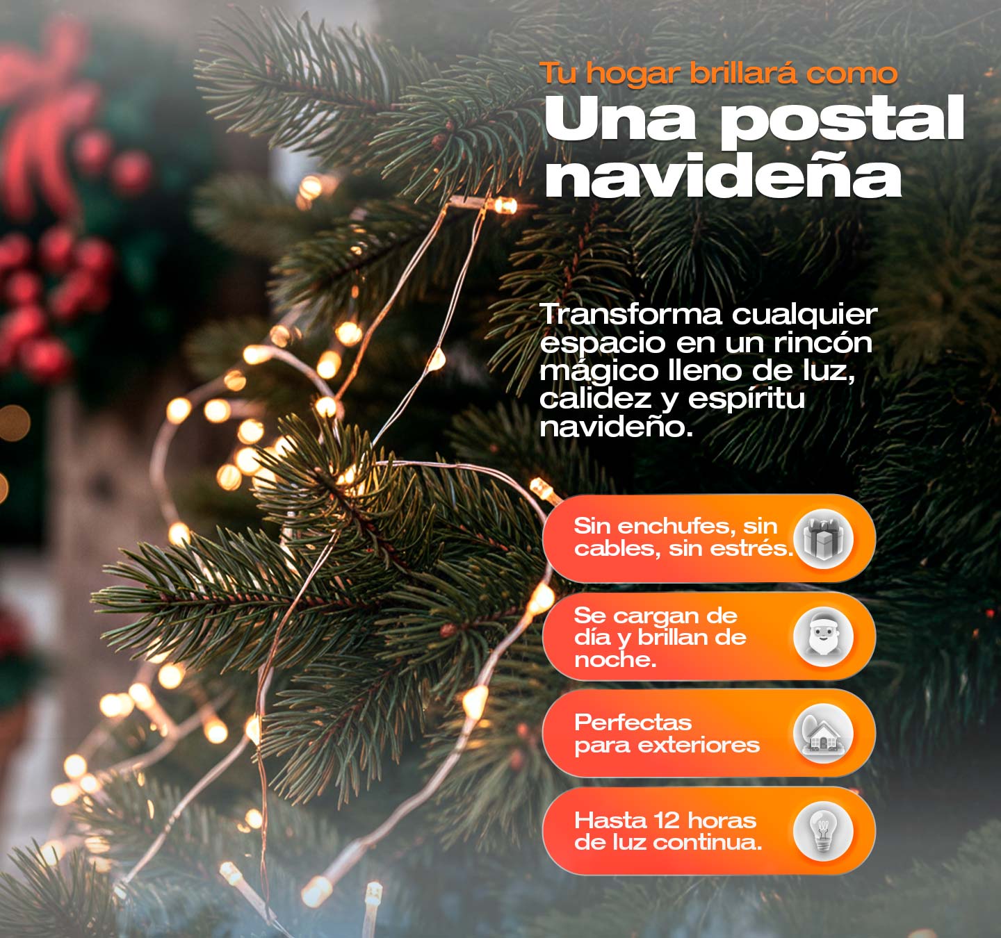 Luces de Navidad Solar