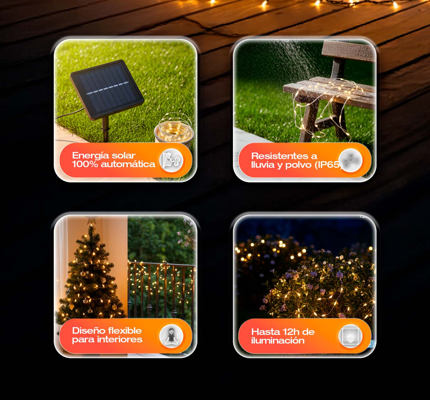 Luces de Navidad Solar