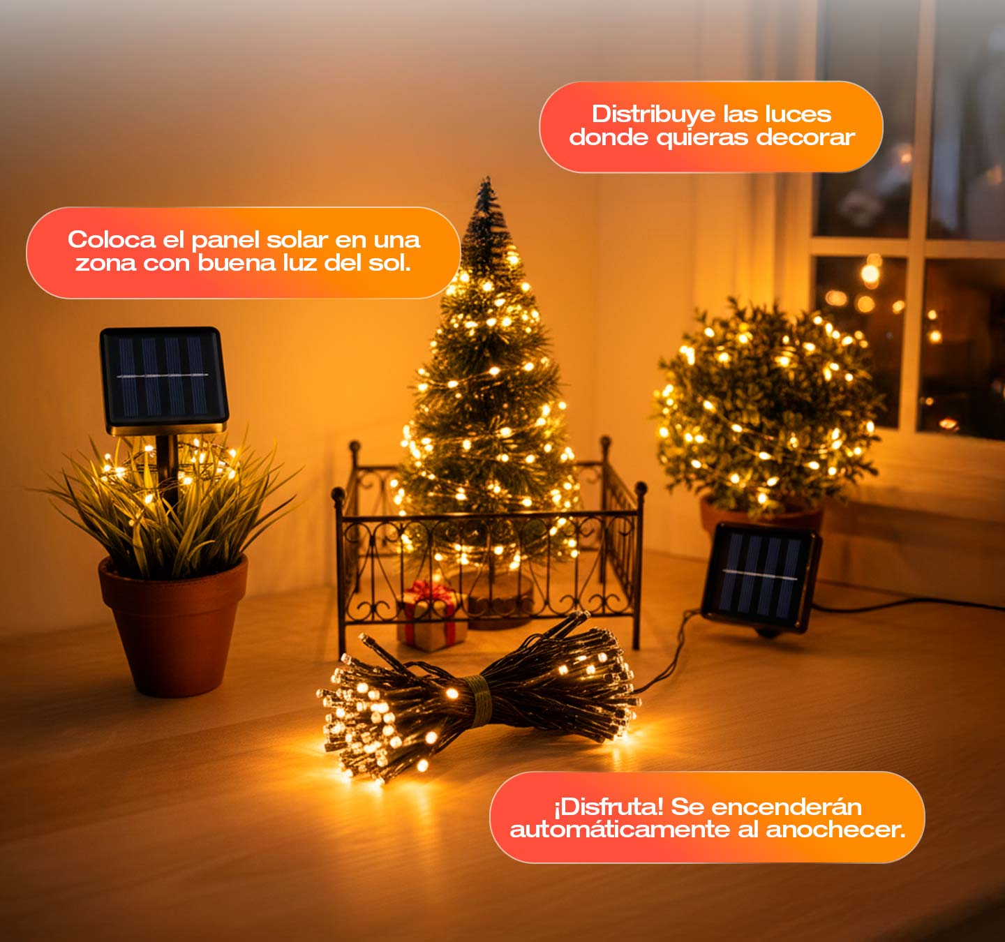 Luces de Navidad Solar