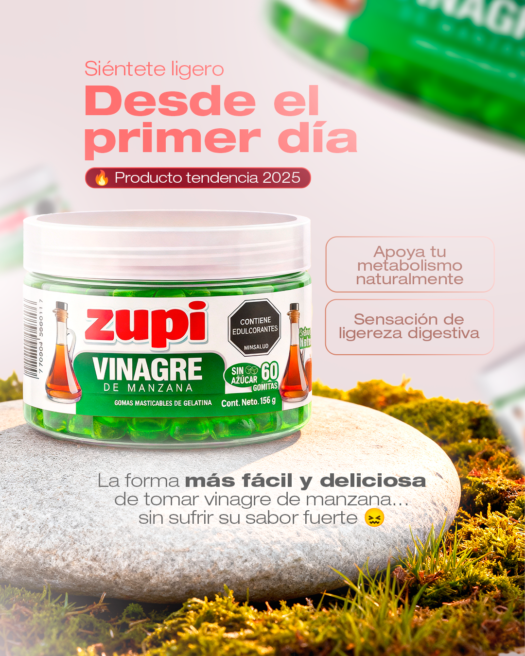 Gomas de vinagre de manzana Zupi