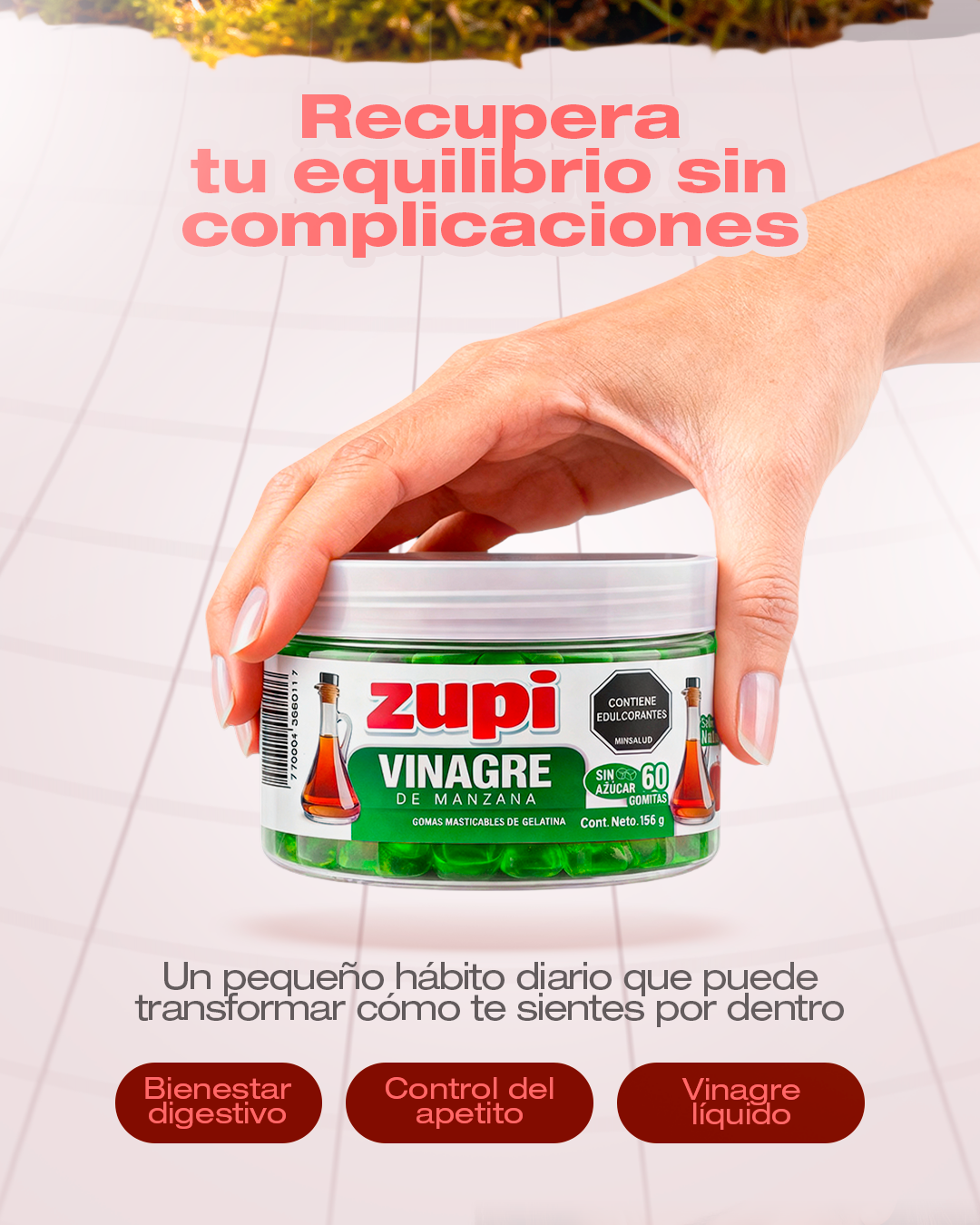 Gomas de vinagre de manzana Zupi