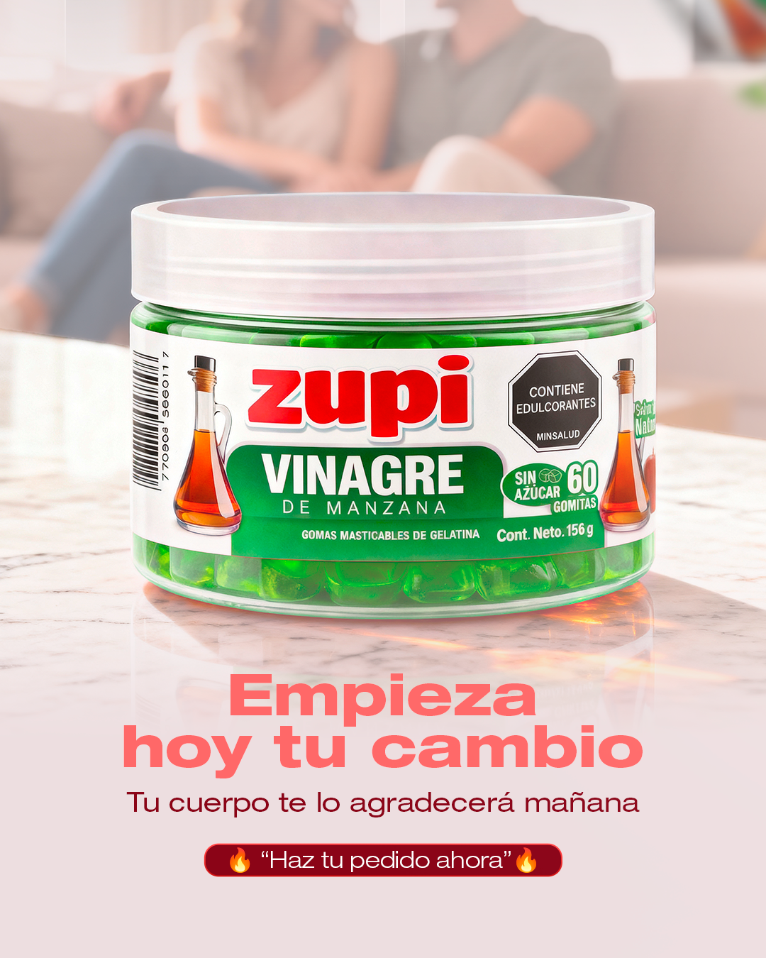 Gomas de vinagre de manzana Zupi