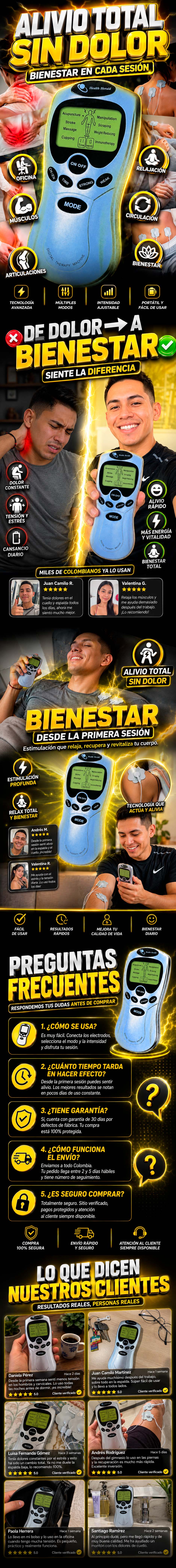 Gimnasia pasiva 8 electrodos