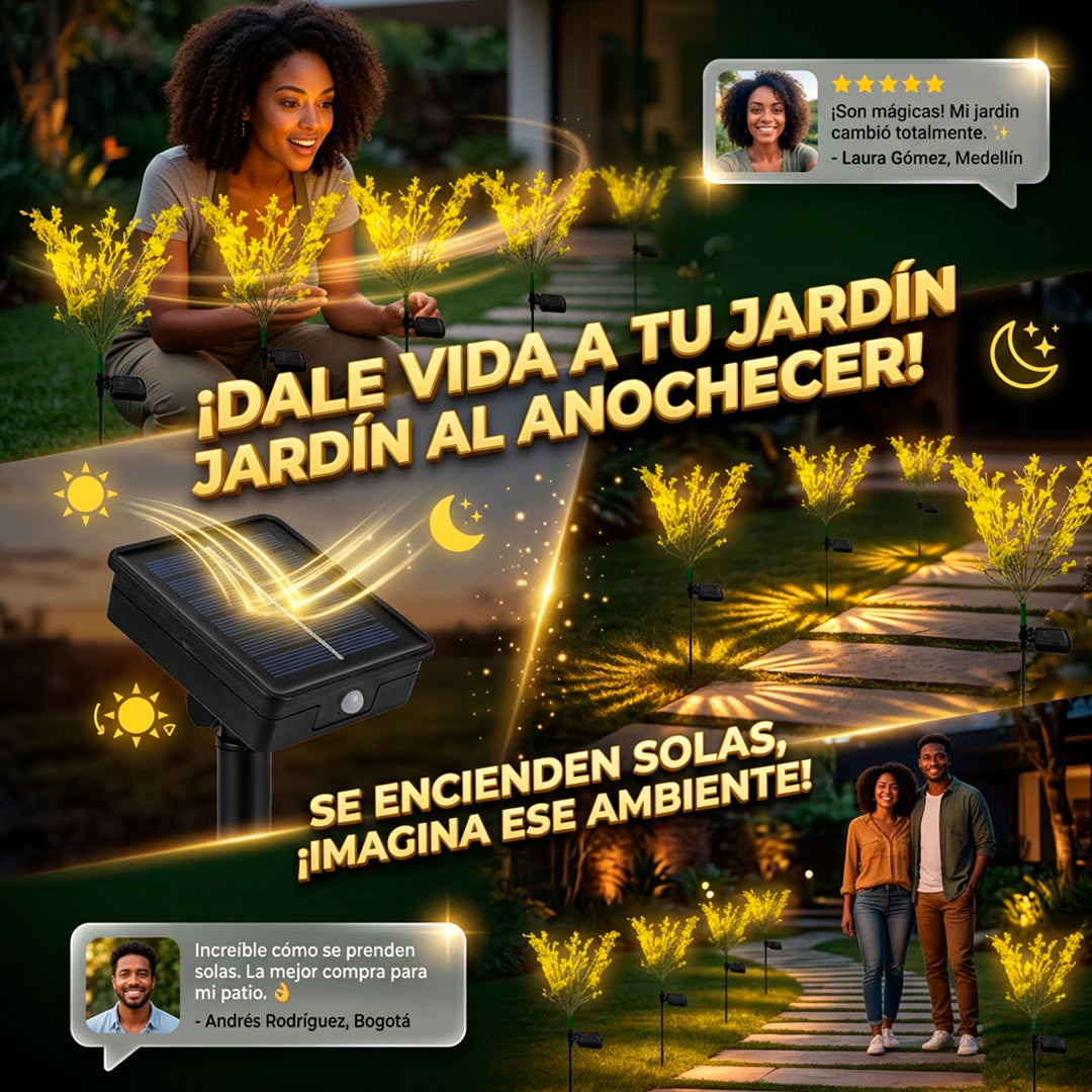 Flor de jardin solar