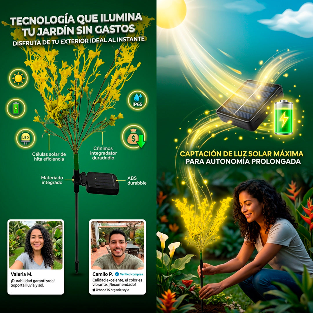 Flor de jardin solar