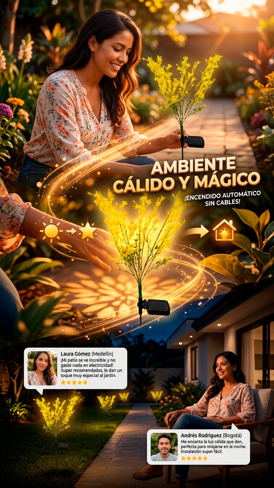 Flor de jardin solar