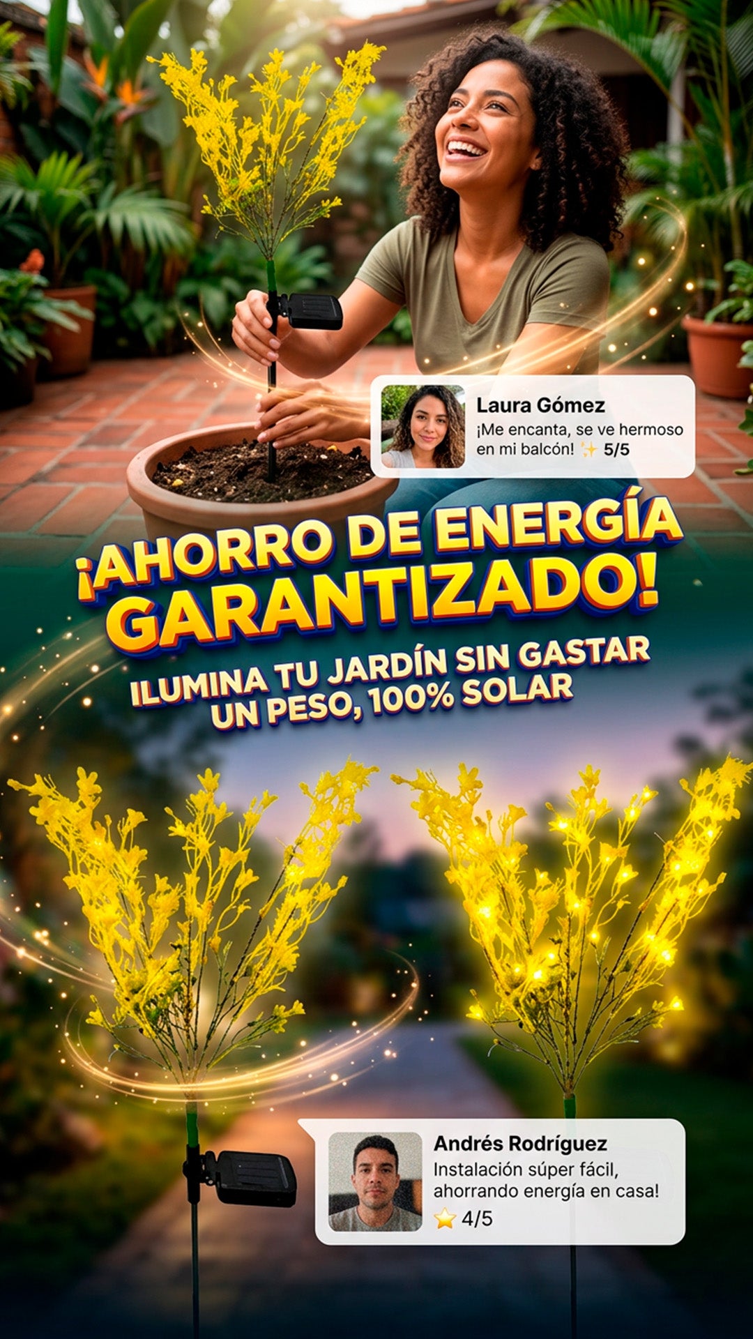 Flor de jardin solar