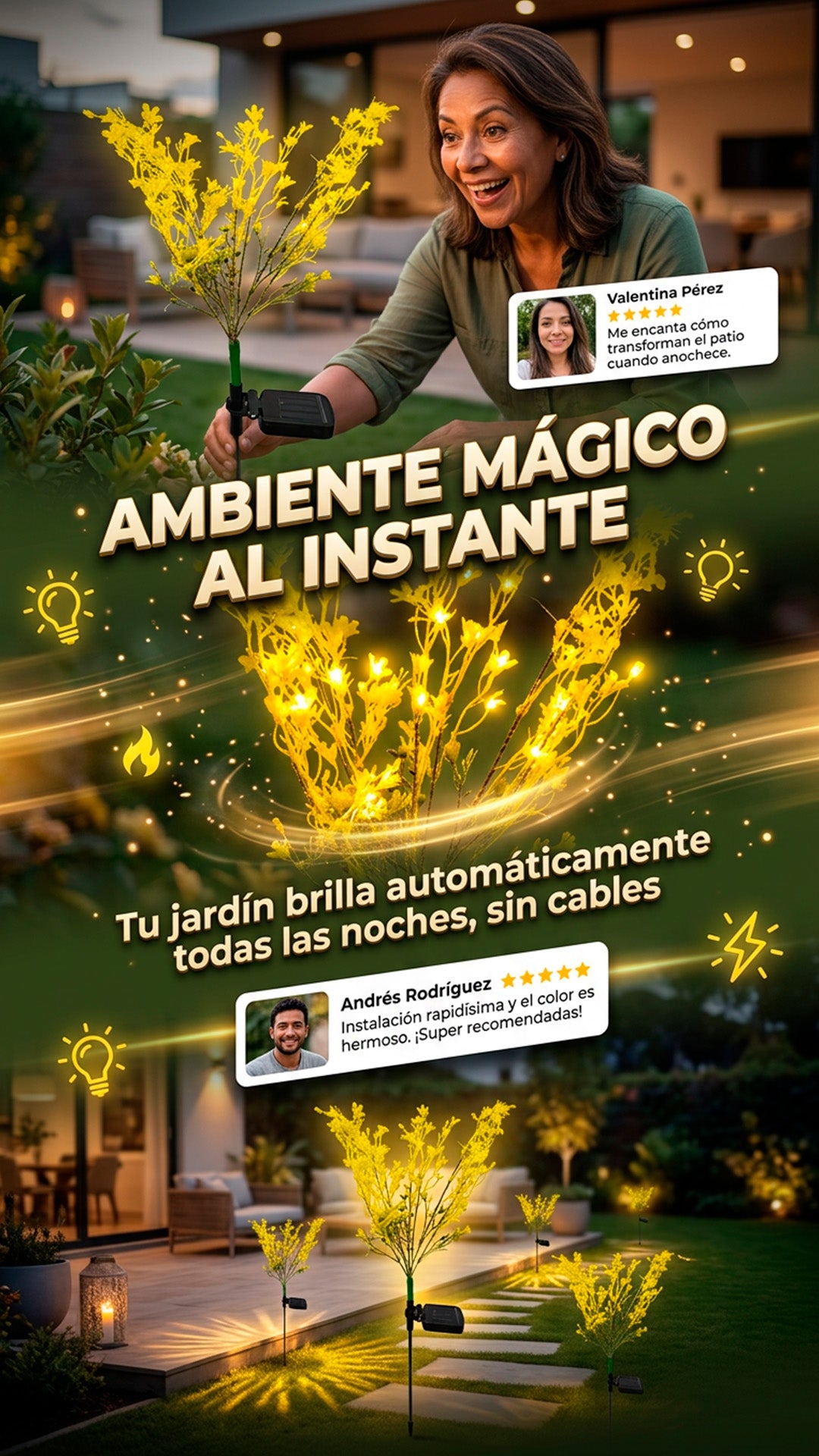 Flor de jardin solar